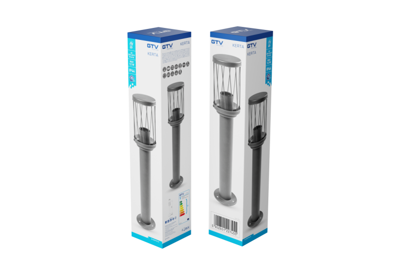 Decor KERTA-P 50 tuinlamp E27 MAX.12W IP44 AC220-240V 50-60Hz paaltje grafiet 1208963907