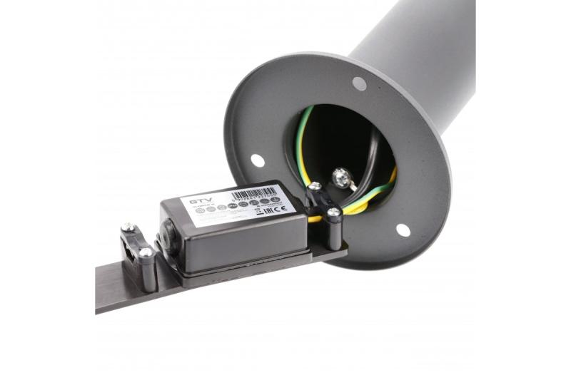 Decor KERTA-P 80 tuinlamp E27 MAX.12W IP44 AC220-240V 50-60Hz paaltje grafiet 1208963908