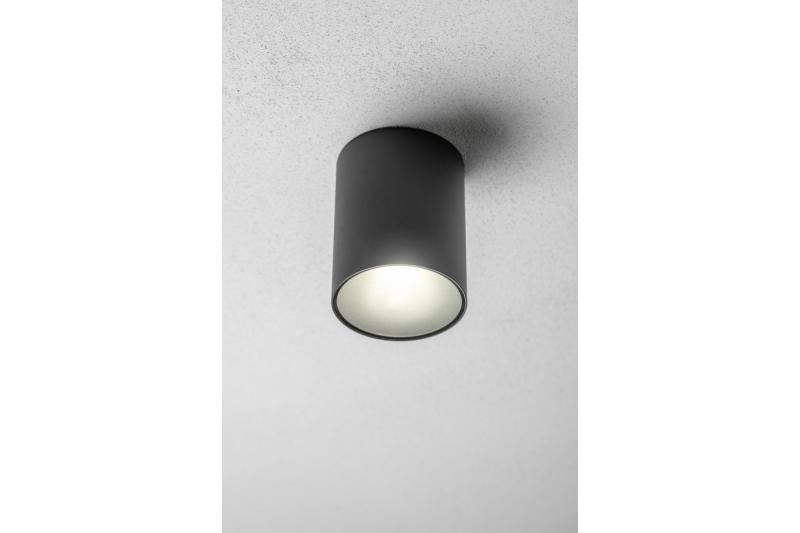 Decor Plafondarmatuur LENTO alum 100x130 IP54 MAX.35W rond grafiet. 1208963924