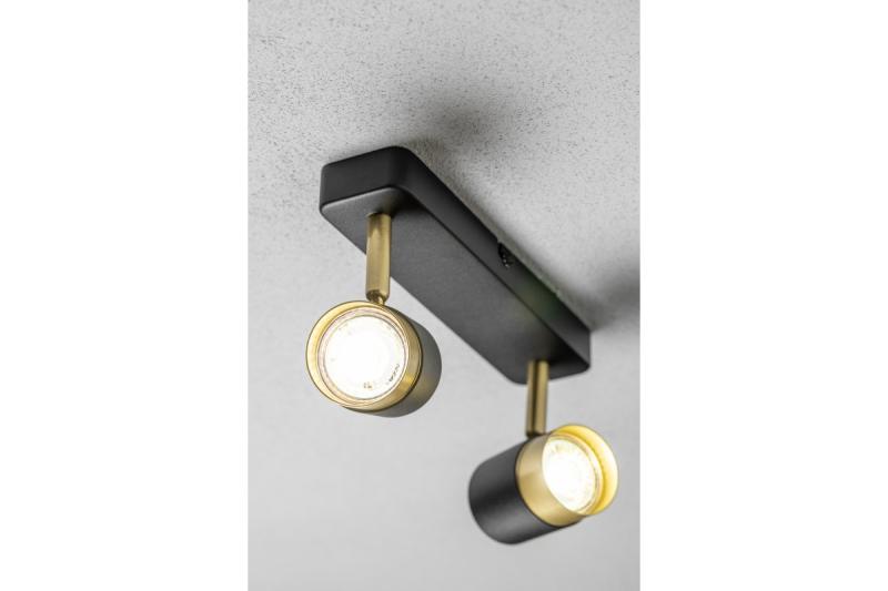 Decor Plafondarmatuur ORIO aluminium 24.0x5.5x14.0 IP20 2*GU10 max. 50W rond zwart. 1208963965