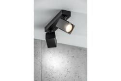 Decor Plafondarmatuur RENO aluminium IP20 max. 20W*2 dubbel vierkant zwart. 1208963980