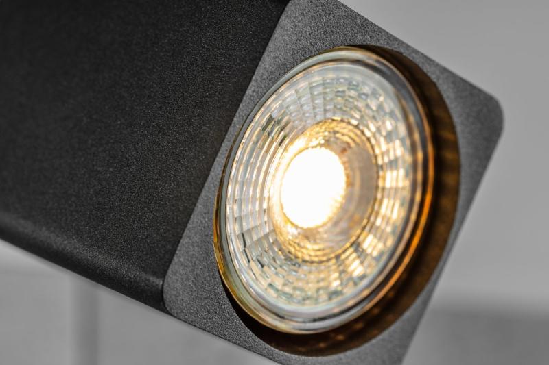 Decor Plafondarmatuur RENO aluminium IP20 max. 20W*2 dubbel vierkant zwart. 1208963980