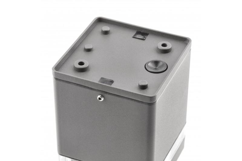 Decor Plafondarmatuur RIVEN alum 102x120 IP54 max 35W vierkant grafiet. 1208963983