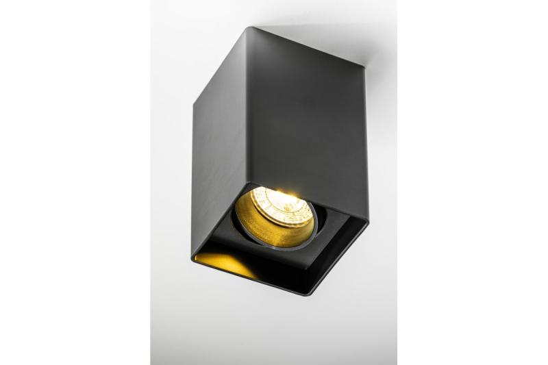 Decor Plafondlamp armatuur RESTO PC 80x80x125mm IP20 max 20W vierkant zwart. 1208963987
