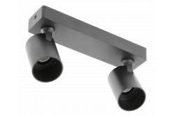 Decor Plafondarmatuur SANTO aluminium IP20 max. 20W*2 dubbel rond zwart. 1208963997