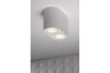 Ceiling light fitting SENSO DUO , alum,83x165x110, IP20, MAX 50W round white