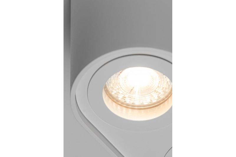 Decor Plafondlamp armatuur SENSO DUO alum 83x165x110 IP20 MAX 50W rond wit. 1208964010