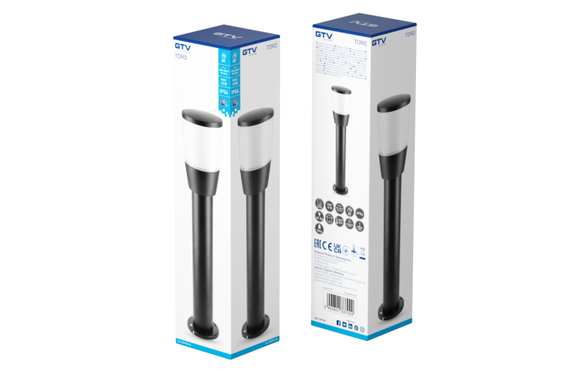 Decor Tuinverlichting TORO-P 50 E27 MAX.15W IP54 AC220-240V 50-60Hz paal zwart. 1208964024