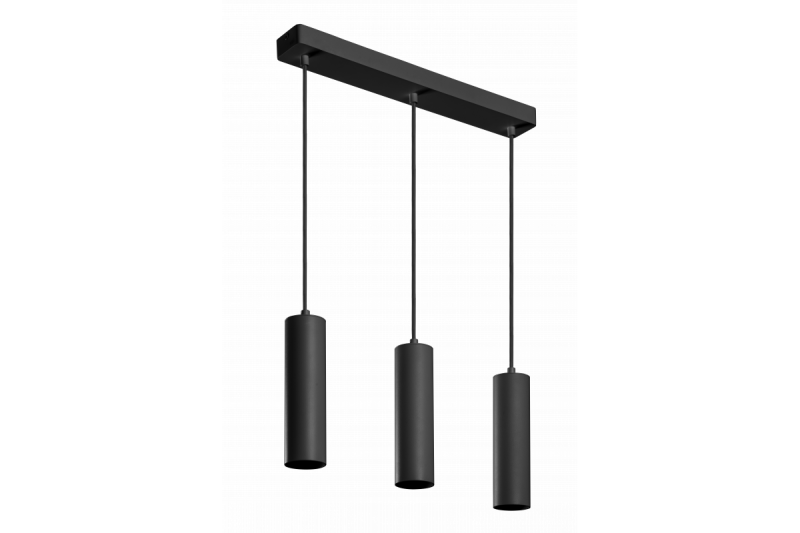 Decor Opgehangen armatuur TRESOS II 3xGU10 aluminium IP20 max. 3x20W zwart. 1208964030