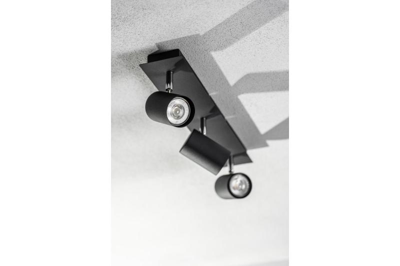 Decor Plafondarmatuur VENETO IP20 max. 20W 3 x GU10 rond zwart. 1208964040