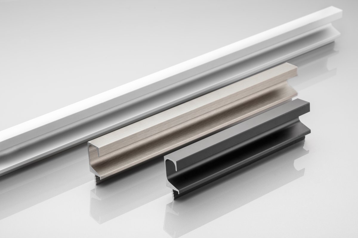 Continuous aluminium handle profile C l=3500mm black mat 1208964055 - Productafbeelding 4