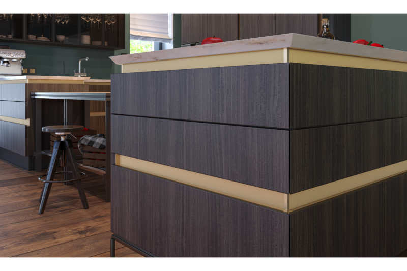 Internal connector VELLO L profile, black, (10 pcs/op.) 1208964161