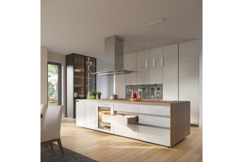 Aluminum profile, handleless system VELLO with LED function, C, silver, length 4.10 m 1208964212