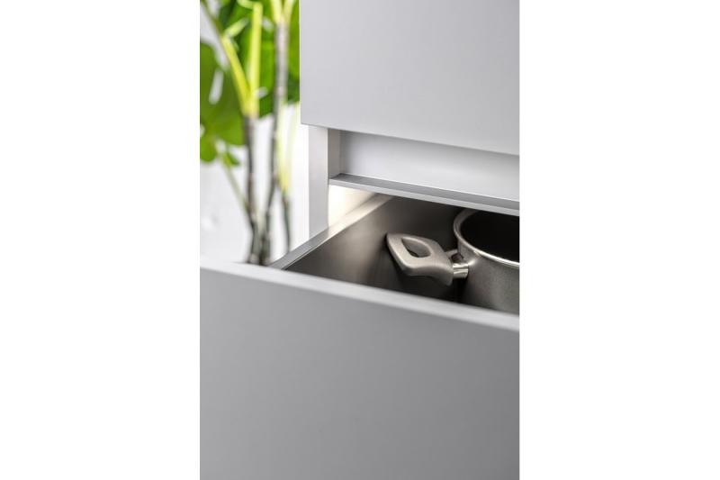 Aluminum profile, handleless system VELLO with LED function, C, white, length 4.10 m 1208964214