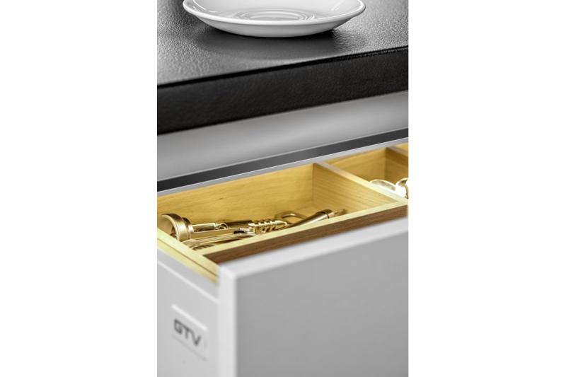 Aluminum profile, handleless system VELLO with LED function, L, white, length 3 m 1208964219