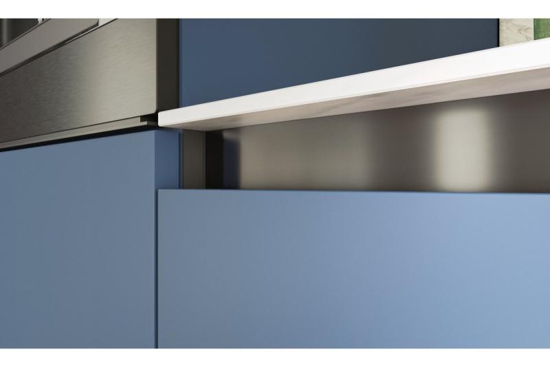 Aluminum profile, handleless system VELLO with LED function, L, black, length 4.10 m 1208964224