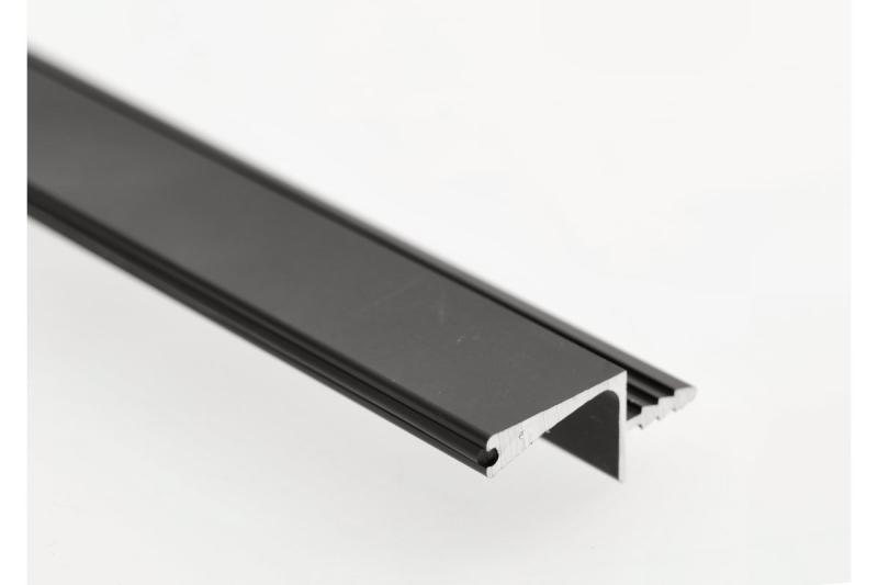 GTV VELLO profile, handleless system, retain, L=3000 mm, 16 mm, Al, black 1208964236