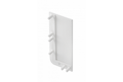 End cap for L profile - full, VELLO handle-free system with LED function, white right (10 pcs / pack) 1208964325