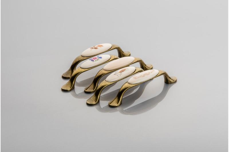 Porcelain handle 728P C=96mm antique brass 0-without drawing 1208965698