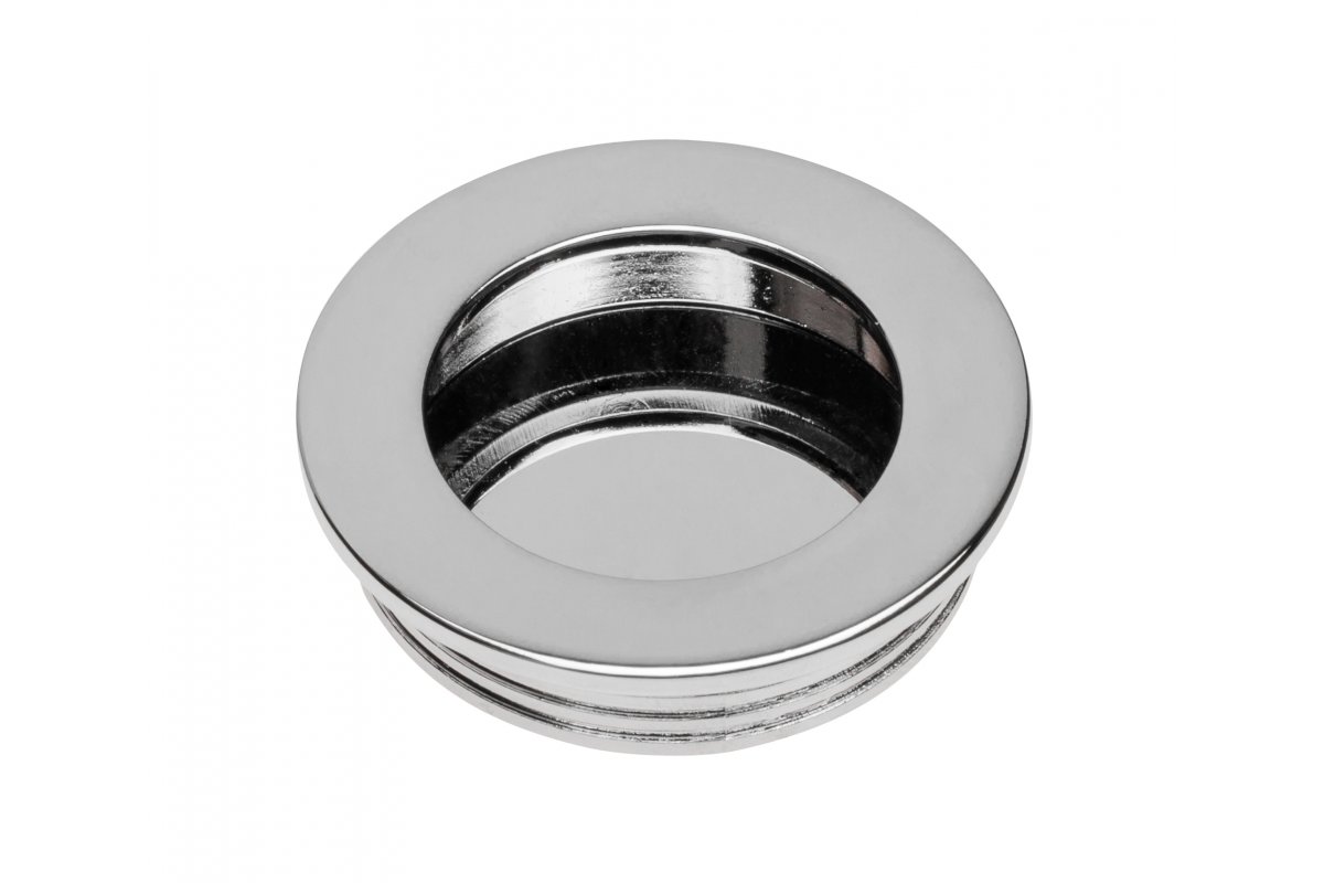 Zamak flush pull handle B224 round chrome 1208965706 - Productafbeelding