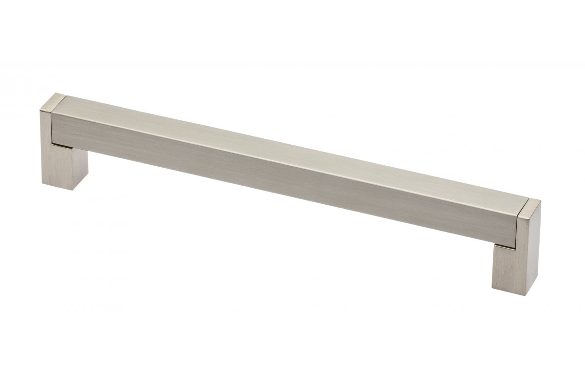Zamak handle 334 C=192mm brushed steel 1208965758 - Productafbeelding