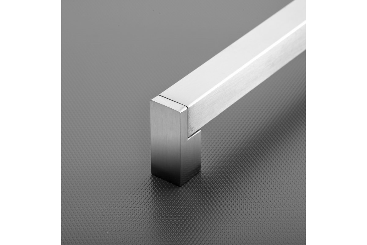 Zamak handle 334 C=192mm brushed steel 1208965758 - Productafbeelding 2