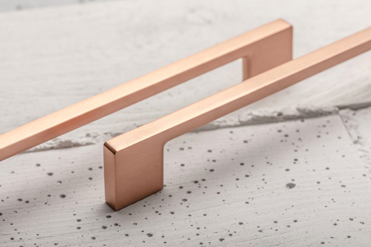 Zamak handle 819 C=128 mm copper 1208965812 - Productafbeelding 2