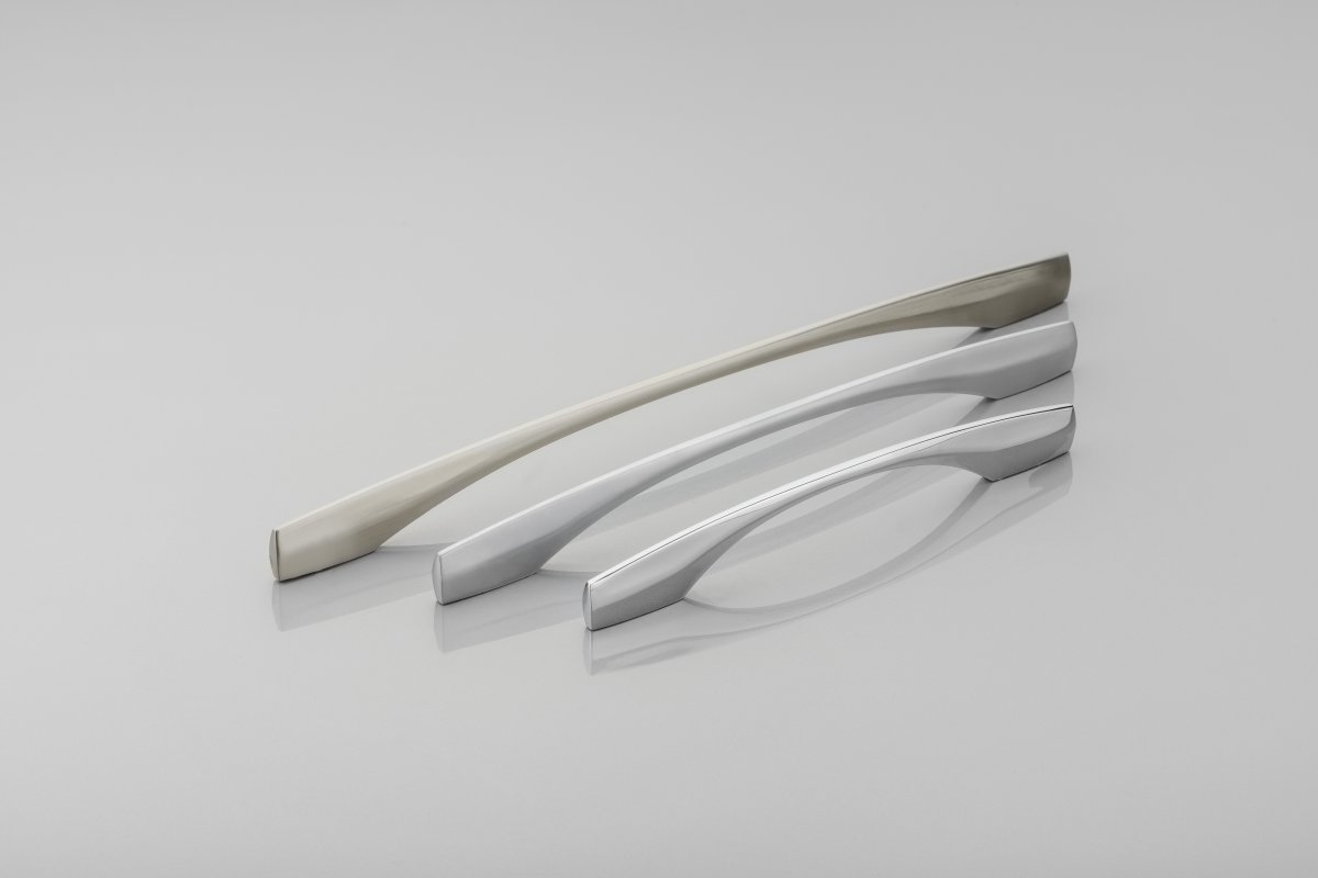 Zamak handle ANCONA C=192/224 mm aluminum 1208965865 - Productafbeelding 2