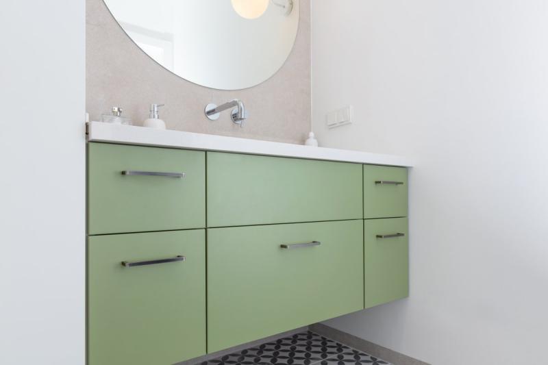 Zamak handle BAGIO C=160mm brushed titanium 1208965892