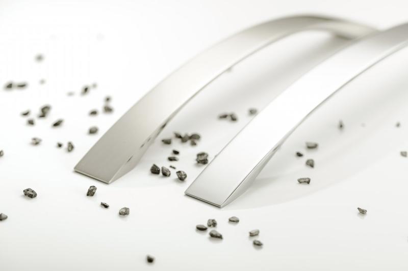 Zamak handle CALABRIA C=160mm brushed steel 1208965917