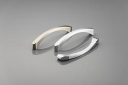 Zamak handle Shape art CLEO C=160mm brushed steel 1208965971
