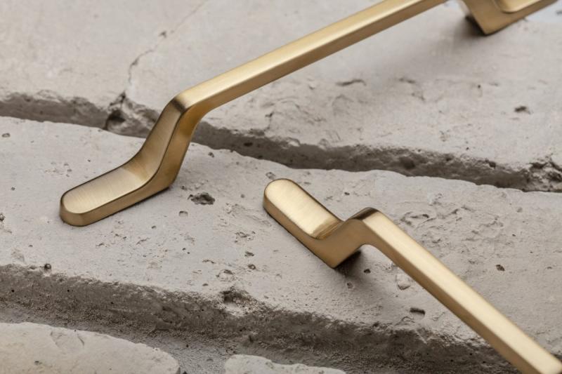 Zamak handle FLAVIO C=160 mm gold brass 1208966019