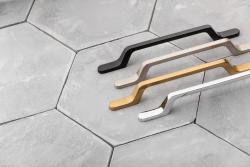 Zamak handle FLAVIO C=96 mm gold brass 1208966032