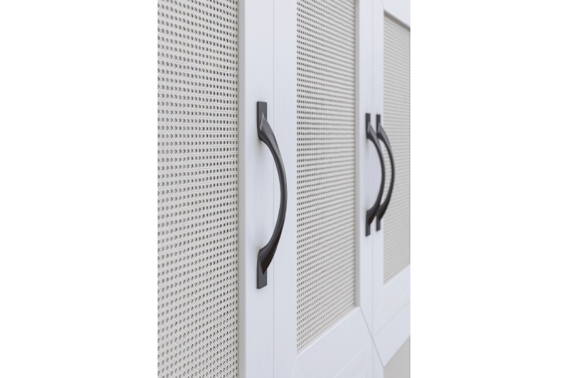 Zamak handle FLOW C = 128 mm black matt 1208966035