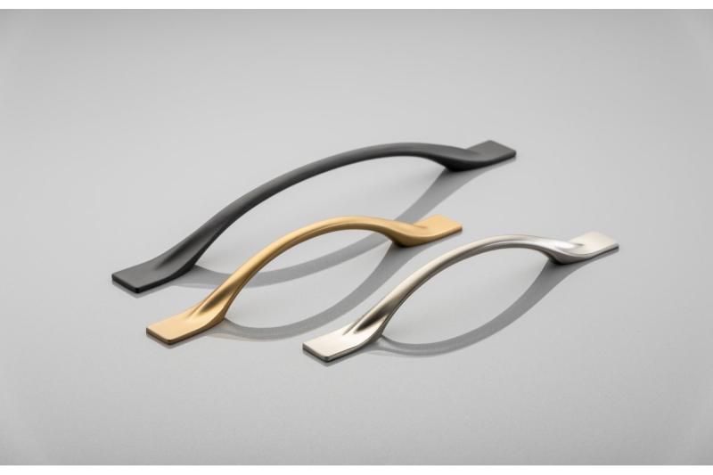 Zamak handle FLOW C = 192 mm champagne 1208966039