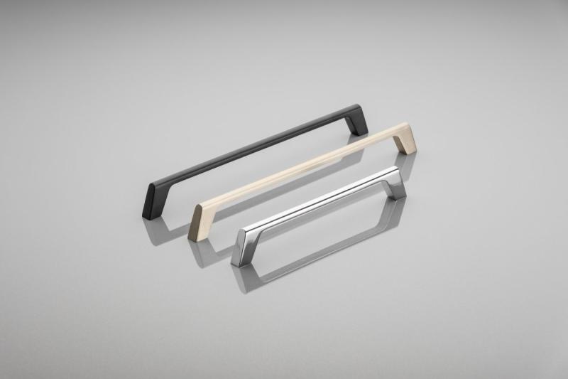 Zamak handle G2 C=160mm brushed steel 1208966081