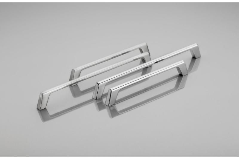 Zamak handle G2 C=160mm brushed steel 1208966081