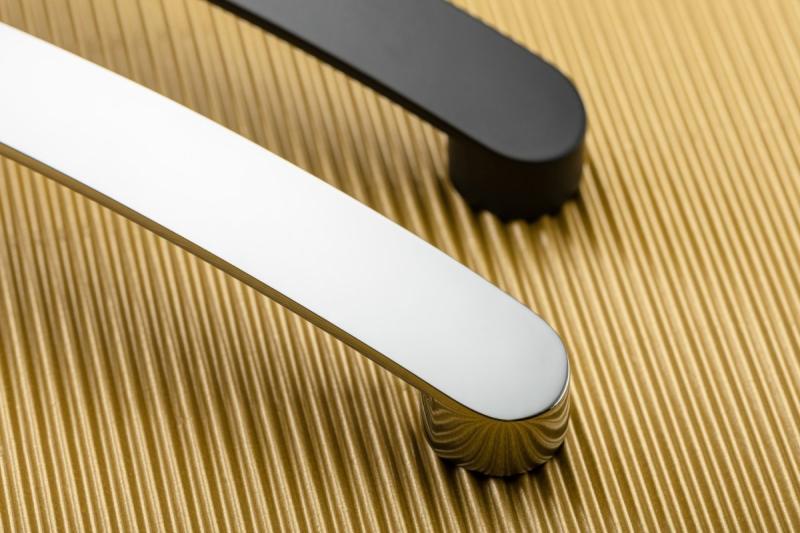 Zamak handle GENOA, length 160 mm, matt black 1208966093