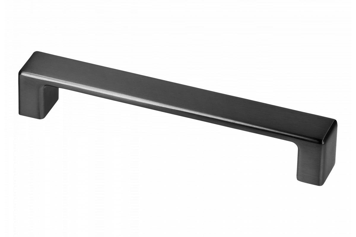 Zamak handle MODENA, C= 160 mm, black matt 1208966123 - Productafbeelding