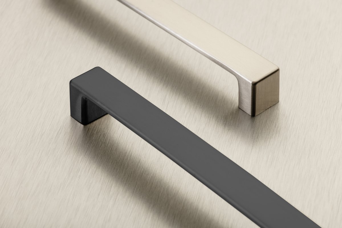 Zamak handle MODENA, C= 160 mm, black matt 1208966123 - Productafbeelding 2