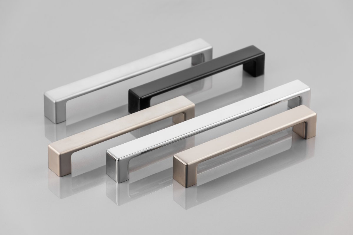 Zamak handle MODENA, C= 160 mm, black matt 1208966123 - Productafbeelding 4