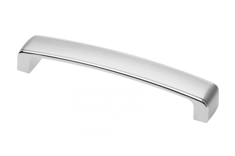 Zamak handle MONZA C=160mm brushed steel 1208966134