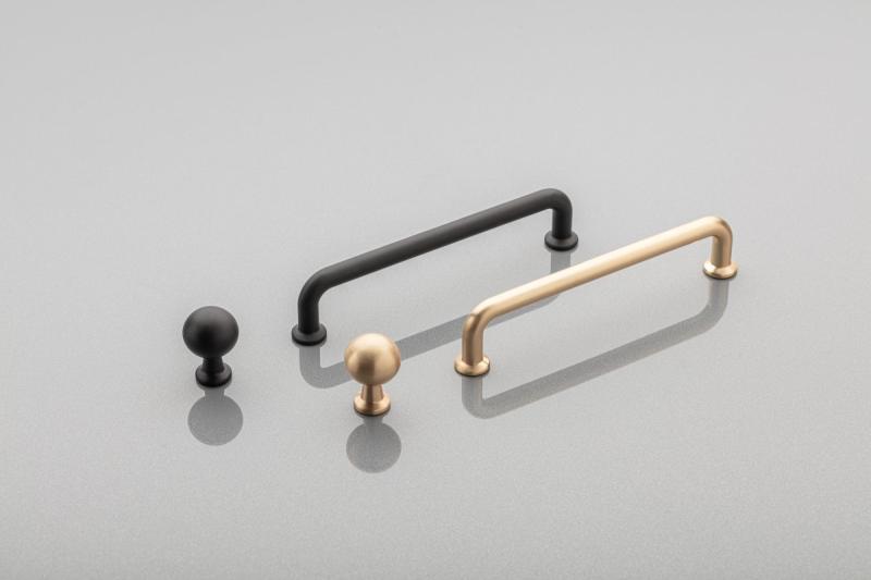 NORD zamak handle, C=128 mm, gold, brushed 1208966145