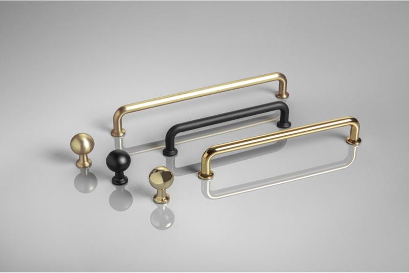 Zamak handle NORD C = 160 mm shiny gold 1208966147