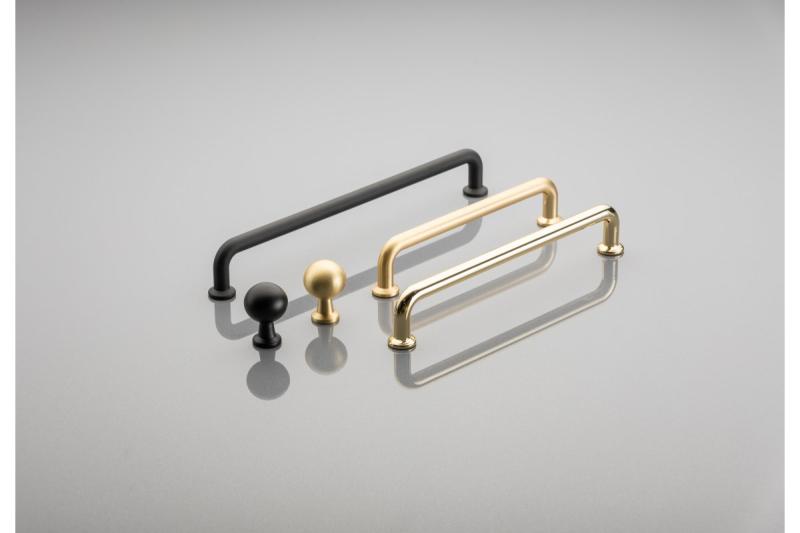 Zamak handle NORD C = 160 mm black matt 1208966149