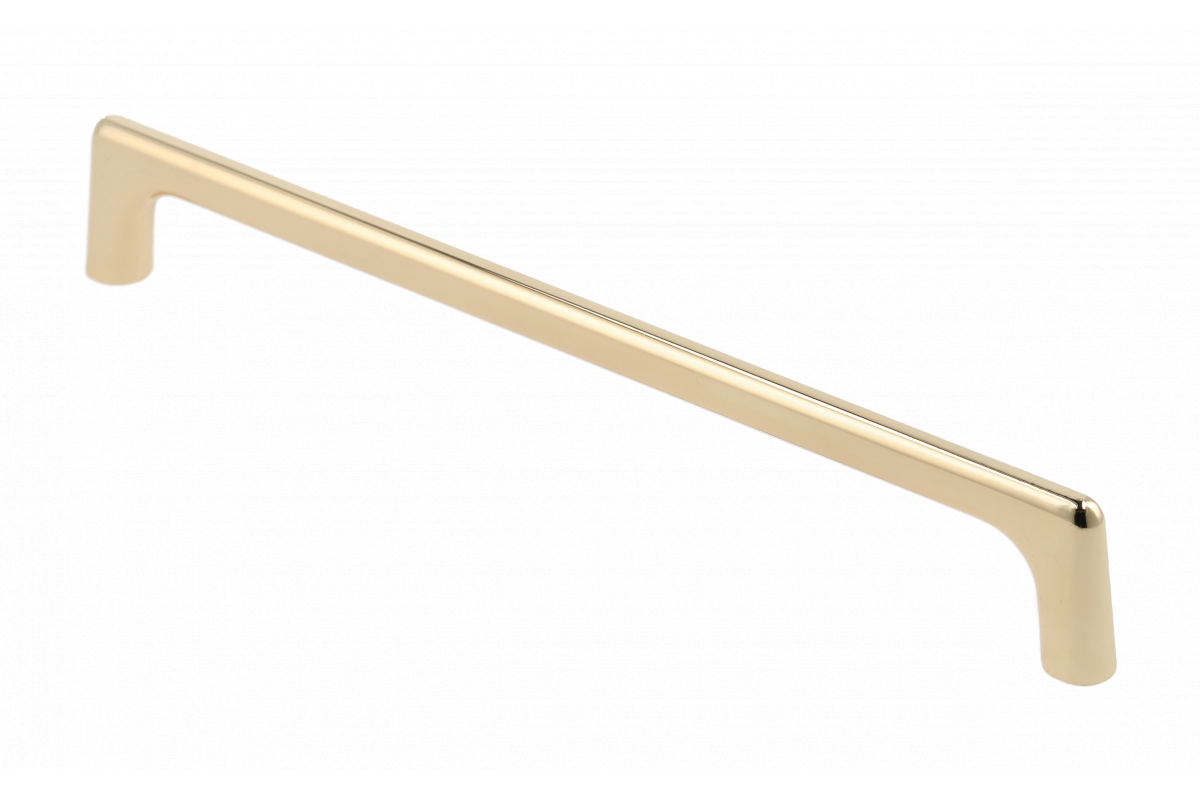 Zamak handle OCTAVIO C = 160 mm shiny gold 1208966165 - Productafbeelding