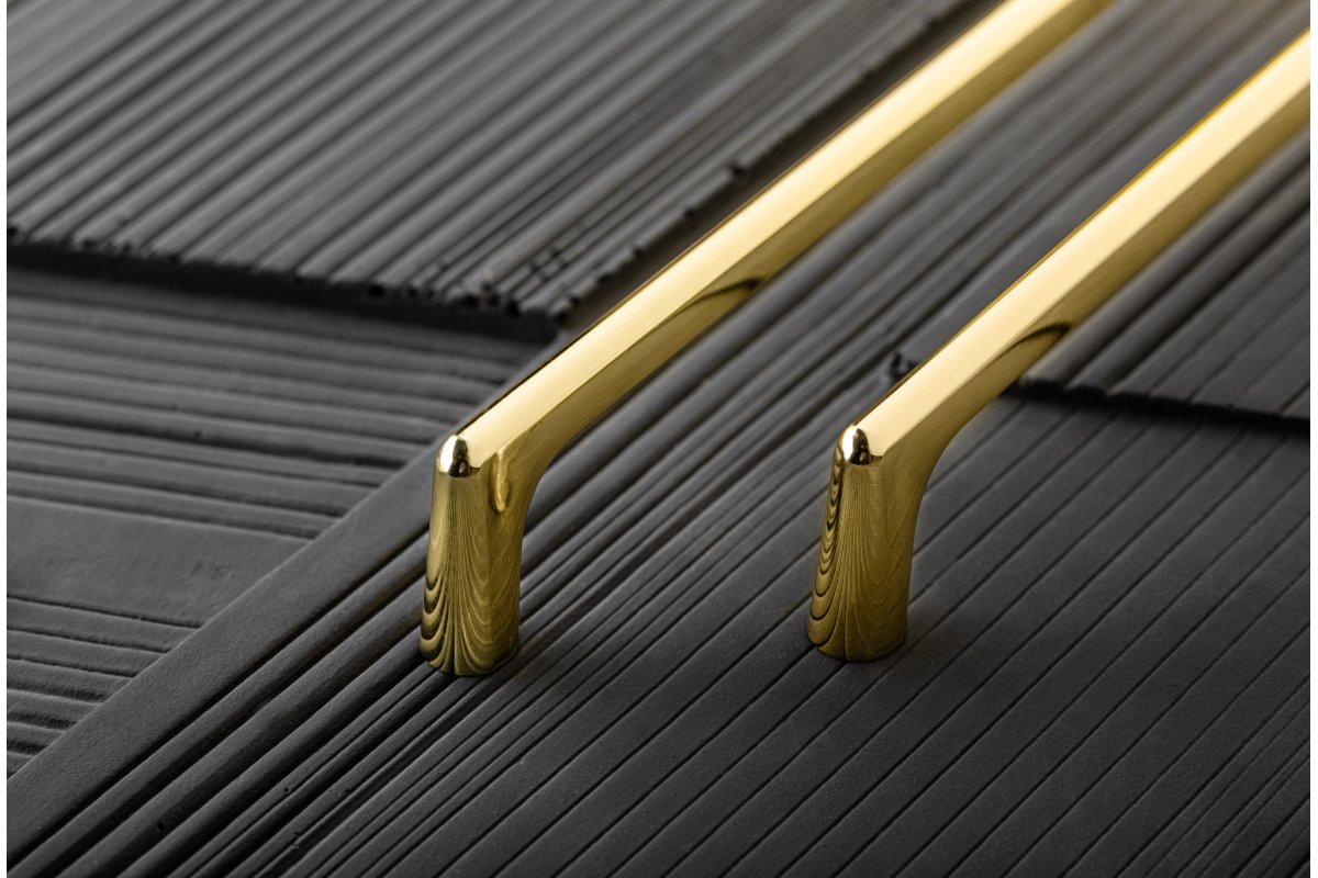 Zamak handle OCTAVIO C = 160 mm shiny gold 1208966165 - Productafbeelding 5