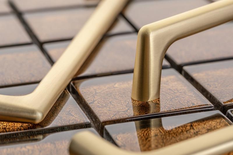 OCTAVIO zamak handle, C=192 mm, gold, brushed 1208966172