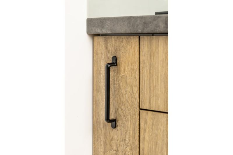 Zamak handle OTTO C = 128 mm black matt 1208966177