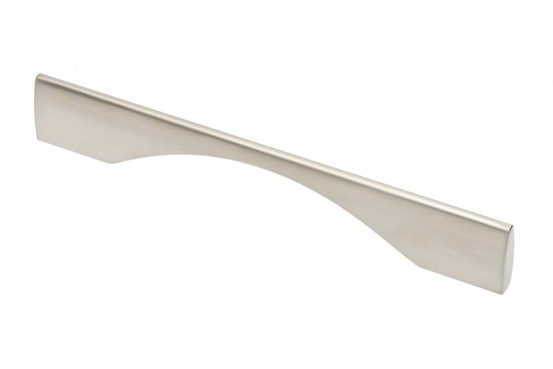 Zamak handle PRATO C=160mm brushed steel 1208966185